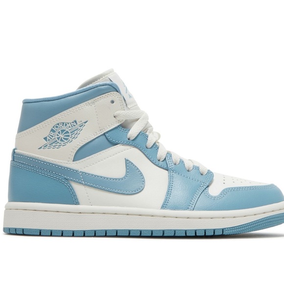 Women’s Air Jordan 1 Mid Sail Blue White 12